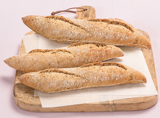MULTICEREAL HALF BAGUETTES 4PC X 150G (