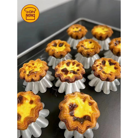 FLOWER TART MOULD 94X30MM SN62265 5PC (#111544)