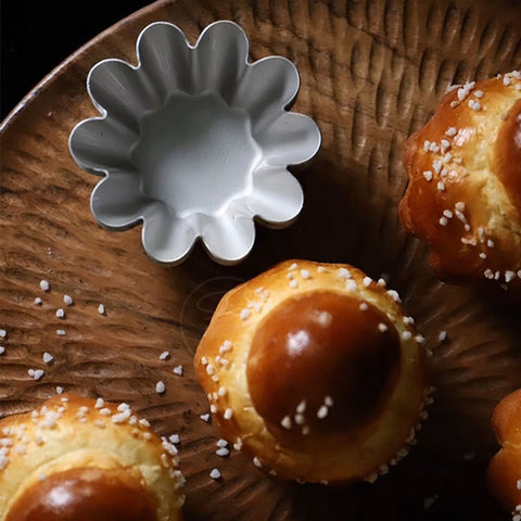 FLOWER TART MOULD 94X30MM SN62265 5PC (#111544)