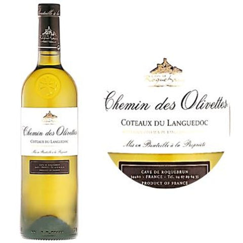 White Wine-Grenache, Roussanne White Wine Chemin Des Olivettes CoteauxDu Languedoc 2020750ML (#112164)