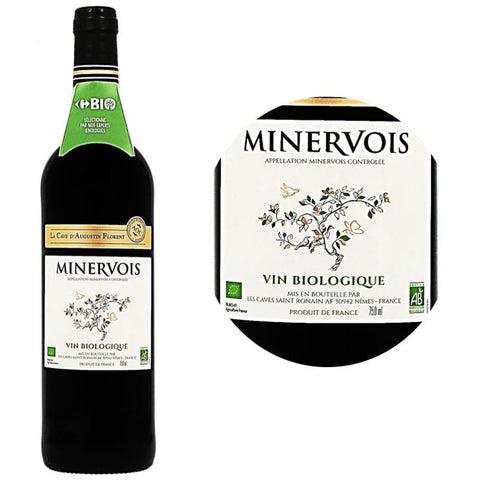 Red Wine-Organic Syrah, Grenache Red Wine Minervois 2020750ML (#112218)