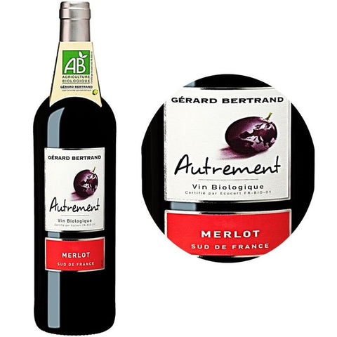 Red Wine-Organic Merlot Red Wine Merlot Pays dOc PGI 2019750ML (#112231)