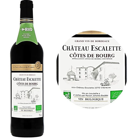 Red Wine-Cabernet Organic Cotes de Bourg Red Wine 2017/2018750ML (#112258)