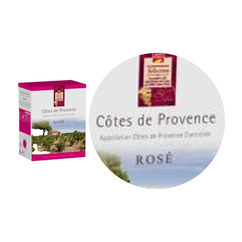 Rose Wine-Grenache Cinsault Rose Wine Cotes de Provence3LT (#112270)