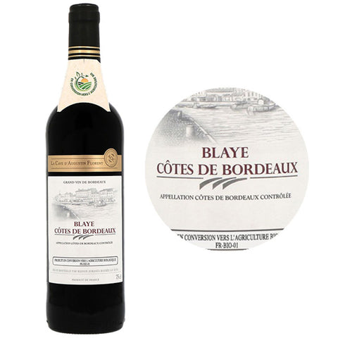 Red Wine-Merlot Organic Cotes de Blaye Red Wine 2021750ML (#112287)