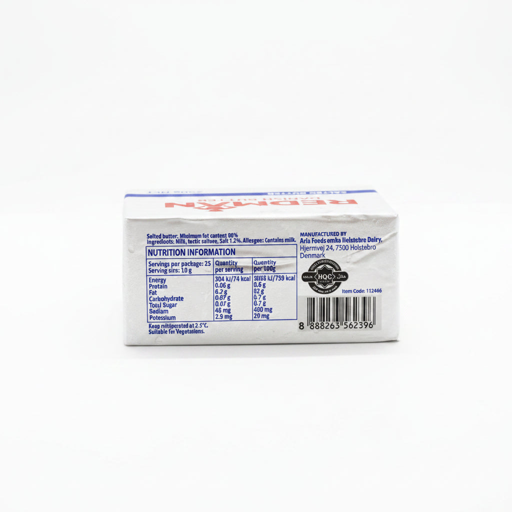 BUTTER SALTED LACTIC/REDMAN 250G (