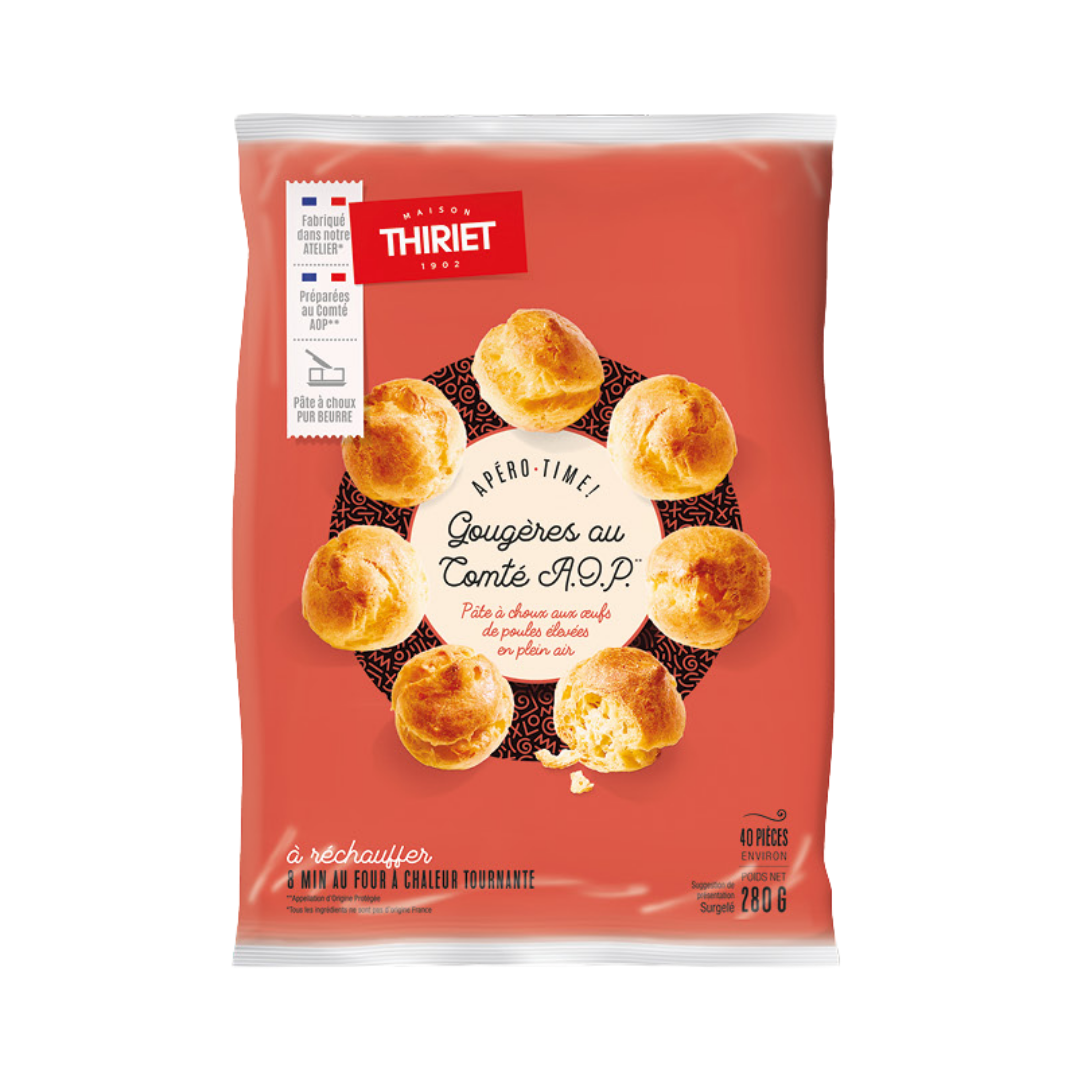 GOUGERES PUFFS WITH COMTE CHEESE 280G 40 PIECES (