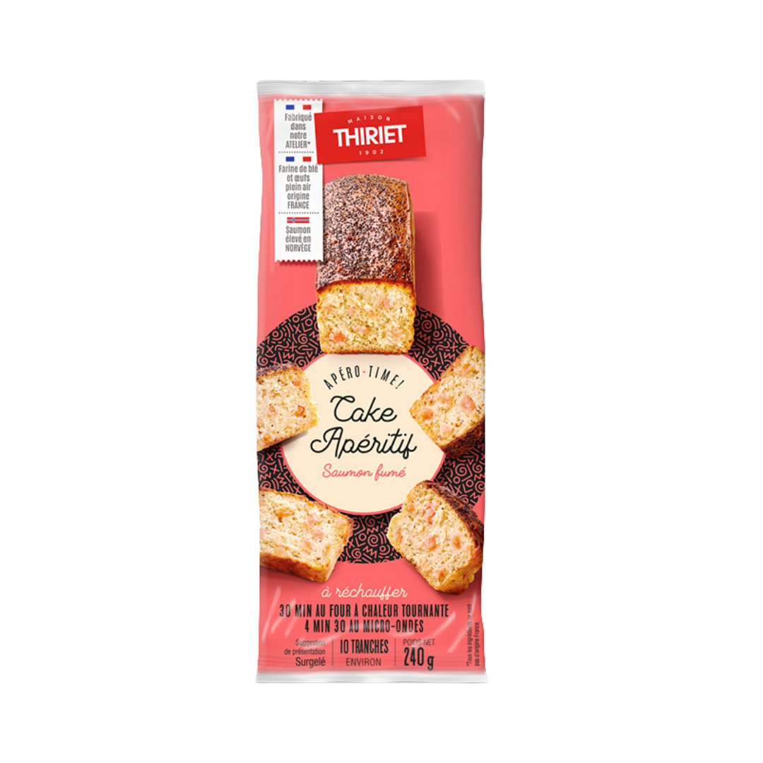 SAVOURY APPETIZER CAKE WITH SMOKED SALMON 240G 10 SLICES (