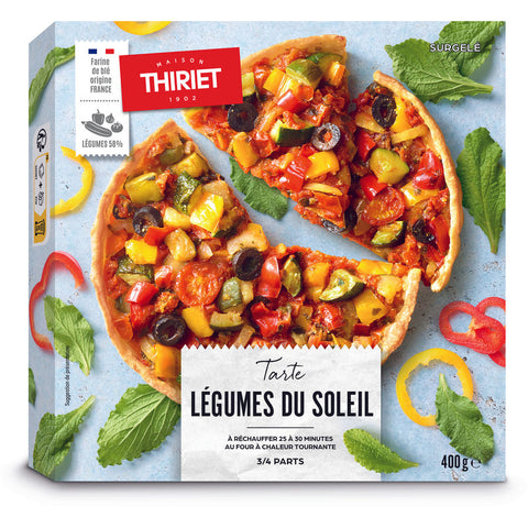 SAVOURY TART MEDITERRANEAN VEGETABLES 400G 3-4 PORTIONS (#113025)