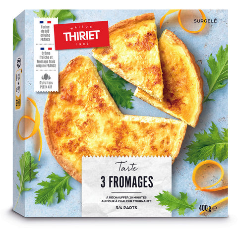 SAVOURY PIE 3 CHEESES 400G 3-4 PORTIONS (#113029)