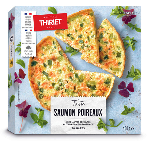 SAVOURY TART WITH SALMON-LEEK 400G 3-4 PORTIONS (#113039)