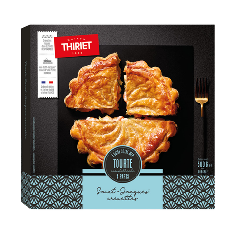 SAVOURY TART WITH SCALLOPS & SHRIMPS 500G 4 PORTIONS (#113061)