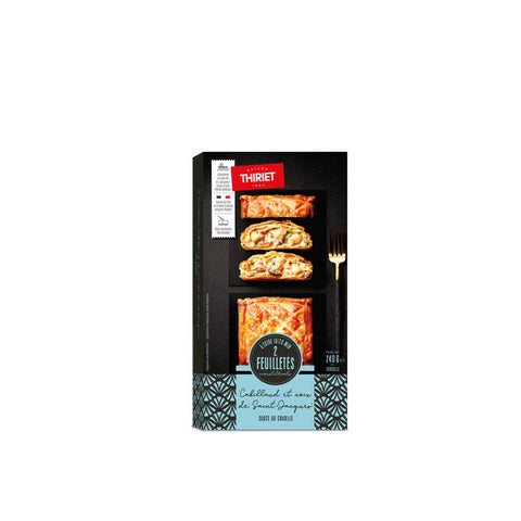 SAVOURY PUFF PASTRIES WITH COD-SCALLOPS 300G 2 PIECES (#113065)