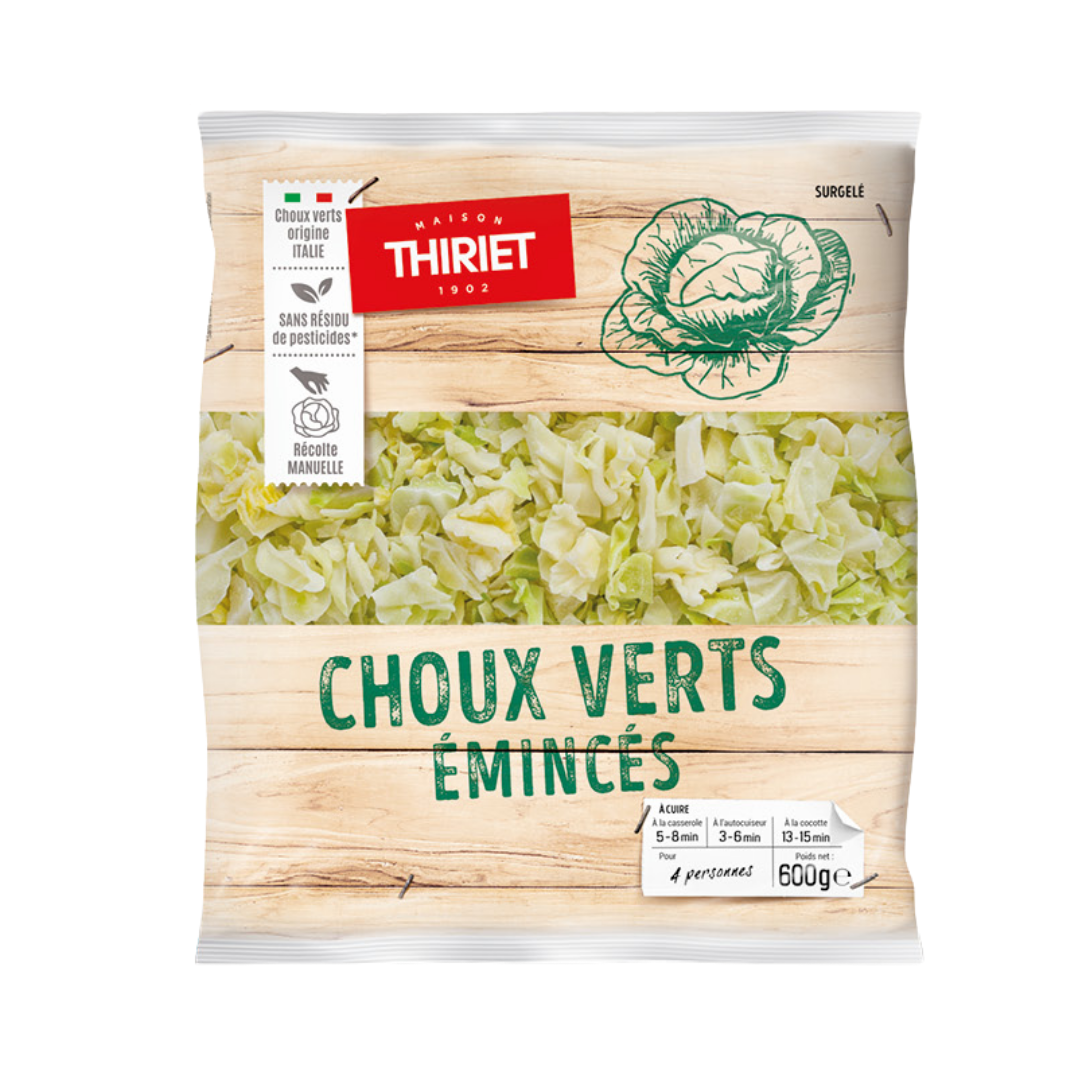 CHOPPED GREEN CABBAGE 600G 4 PORTIONS (