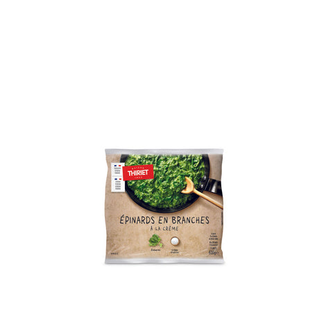 COOKED SPINACH LEAVES WITH CREAM SAUCE 600G 4 PORTIONS (#113164)