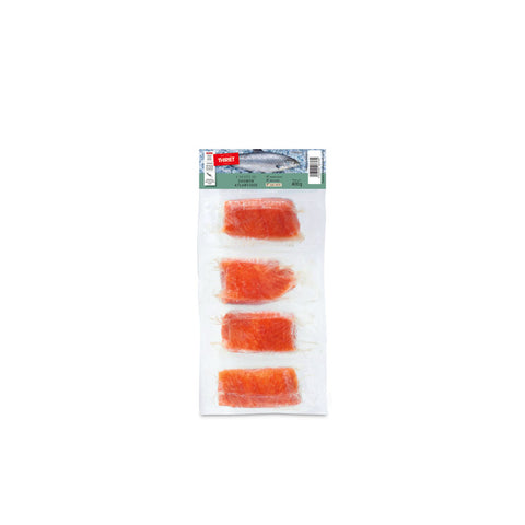 ATHLANTIC SALMON STEAKS WITH SKIN 400G 4 PIECES (#113197)
