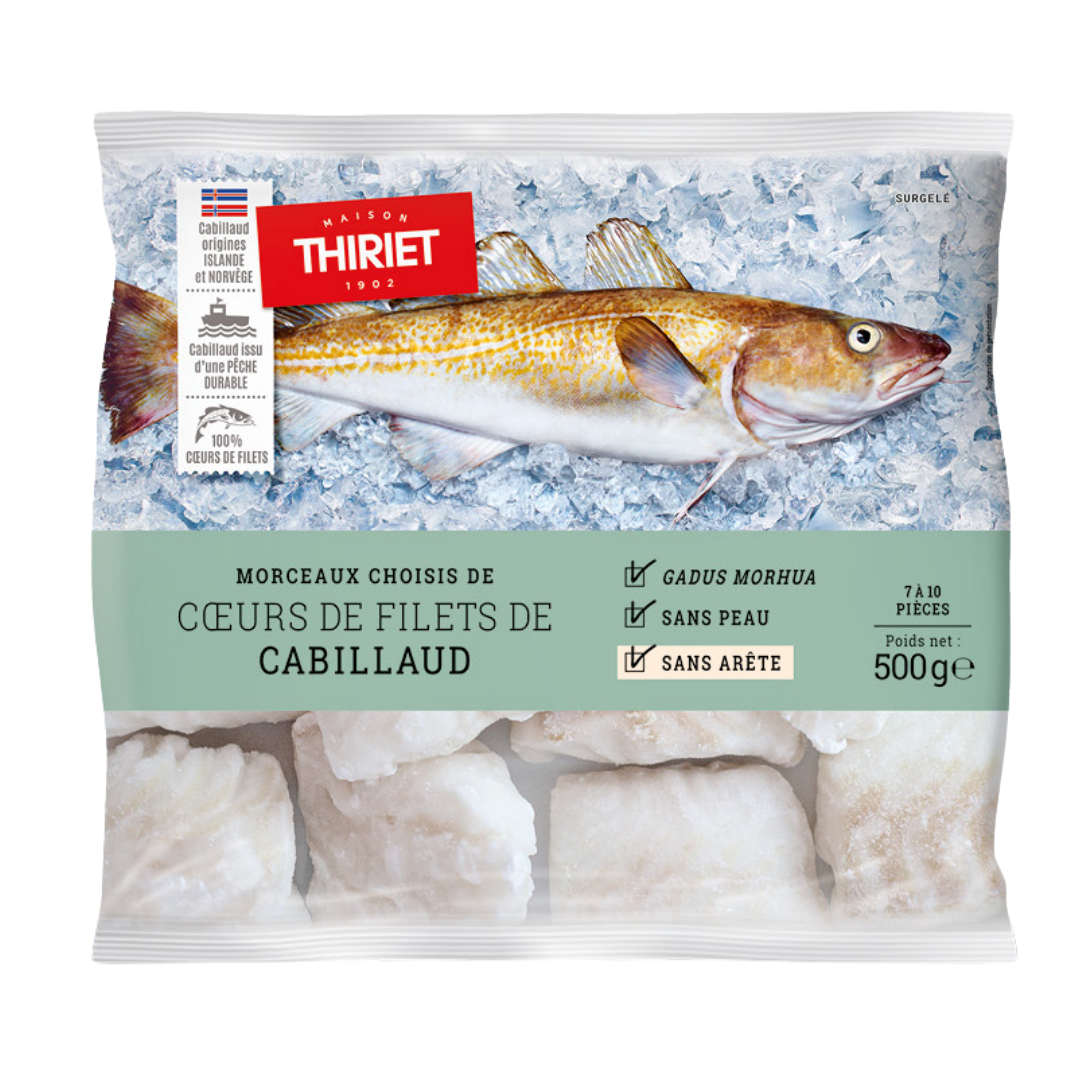 COD FILLET HEART PIECES W/O SKIN BONES 500G 7-10 PIECES (