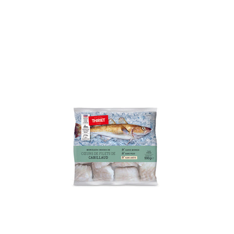 COD FILLET HEART PIECES W/O SKIN BONES 500G 7-10 PIECES (#113198)