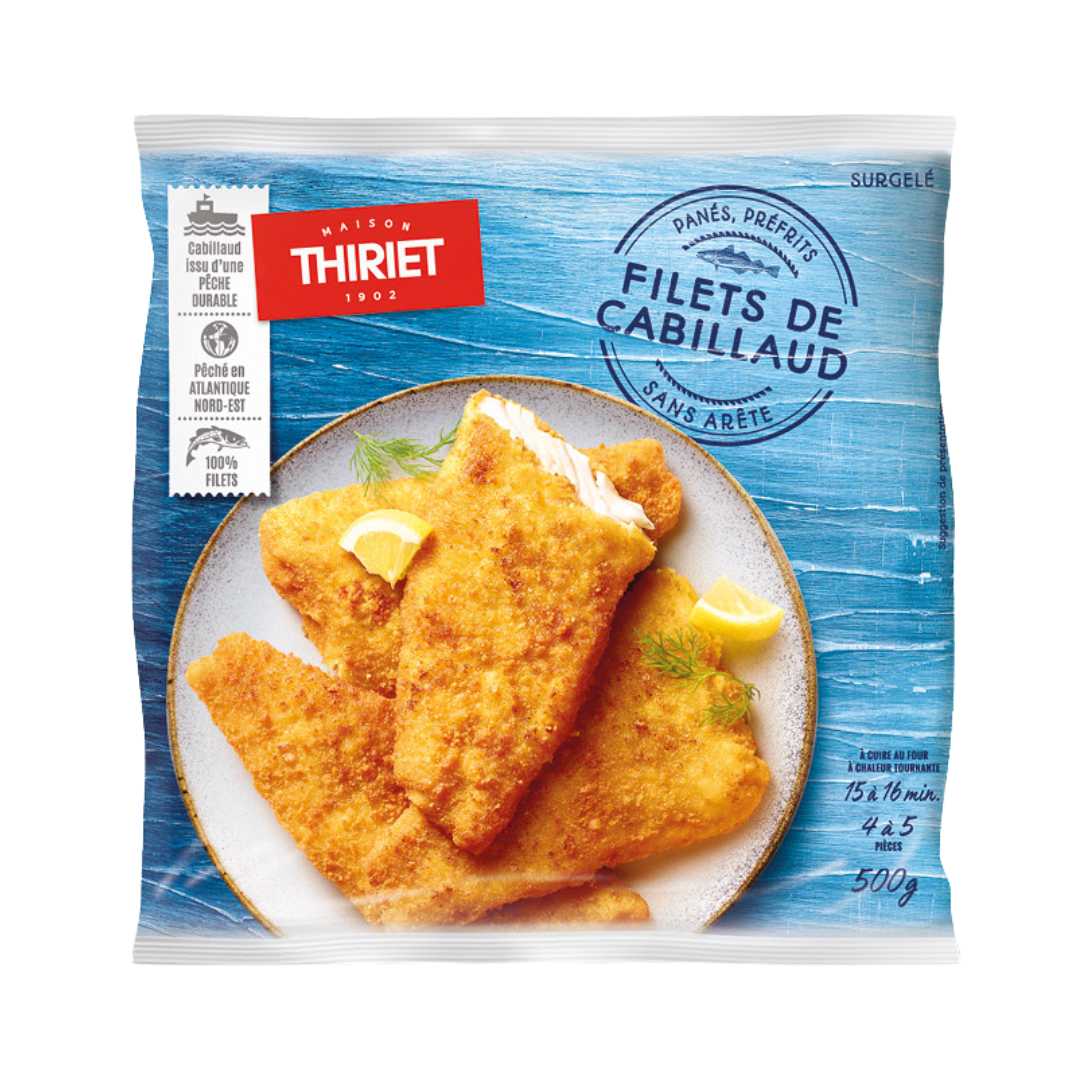 BREADED COD FILLETS ECO FISHING 500G 4-5 PIECES (