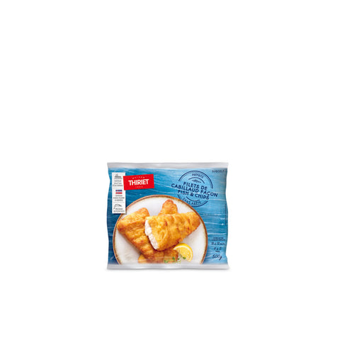 BREADED COD FILLET FISH N CHIPS ECO FISHING 500G 4-5 PIECES (#113207)