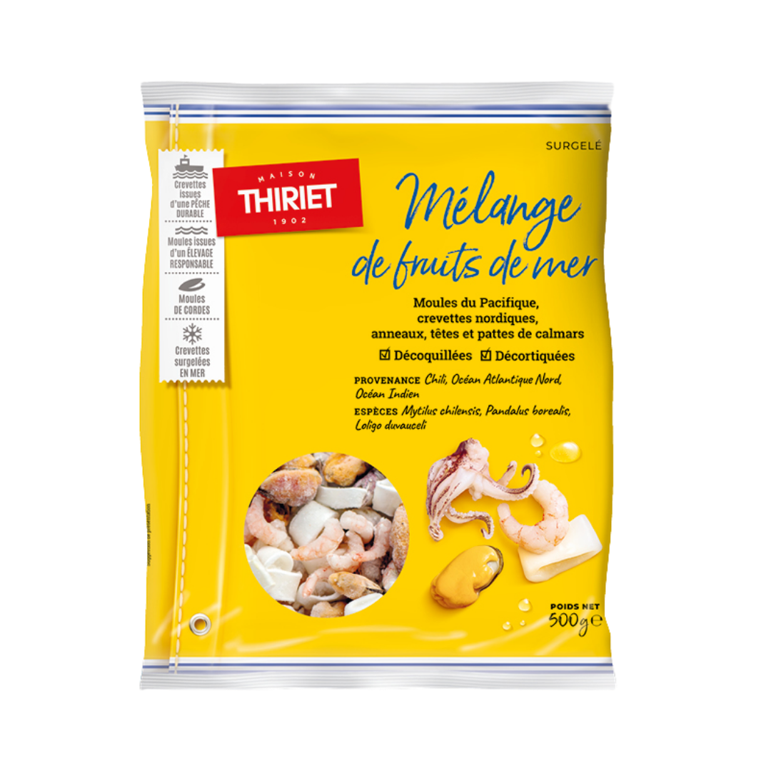 MIXED SEAFOOD MUSSELS-SHRIMPS-SQUIDS ECO FISHING 500G (
