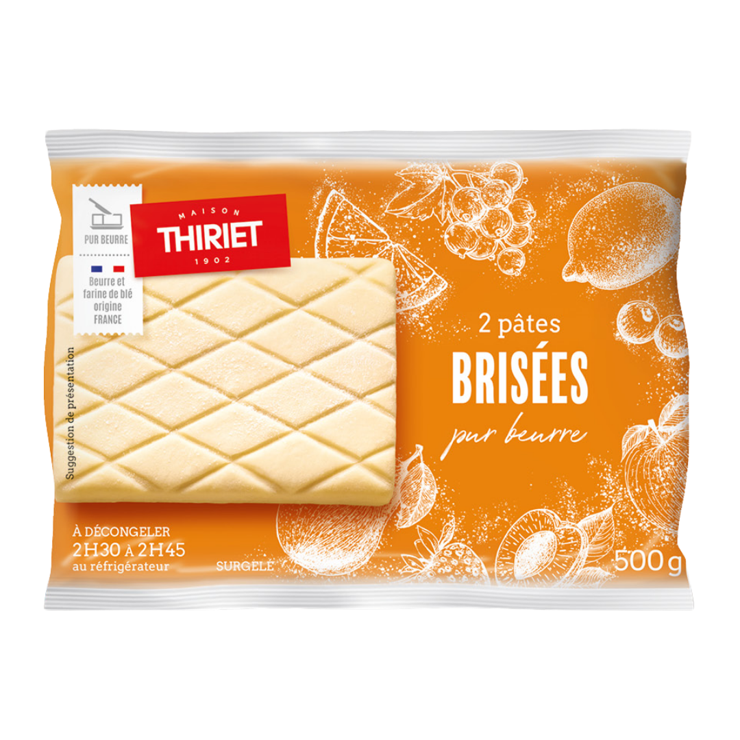 PURE BUTTER SHORTCRUST PASTRY DOUGHS 500G 2 PIECES (