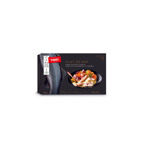 SEABASS FILLET WITH CHABLIS SAUCE N VEGETABLES STARTER 350G (#113298)
