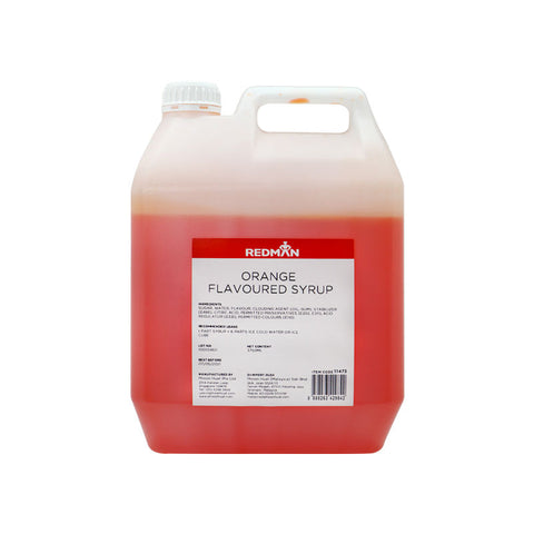 ORANGE FLAVOURED SYRUP 5KG (#11473)