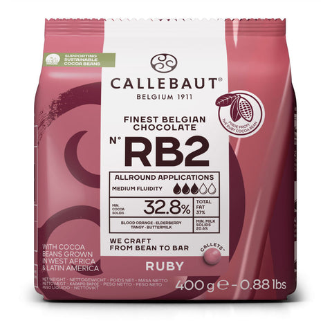 CHOCOLATE COUVERTURE RUBY 32.8% 400G (#115913)