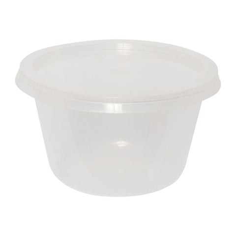 PP PLASTIC MICROWAVABLE CONTAINER 175ML Ø87MMX51MM 100PC (#11712)