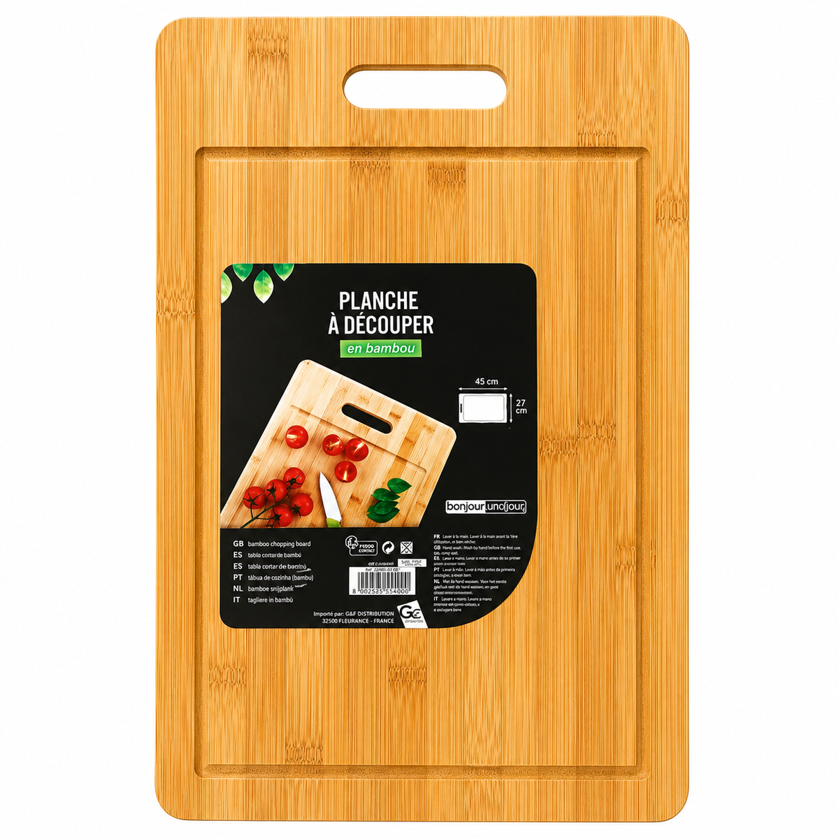 RECTANGULAR BAMBOO CHOPPING BOARD (