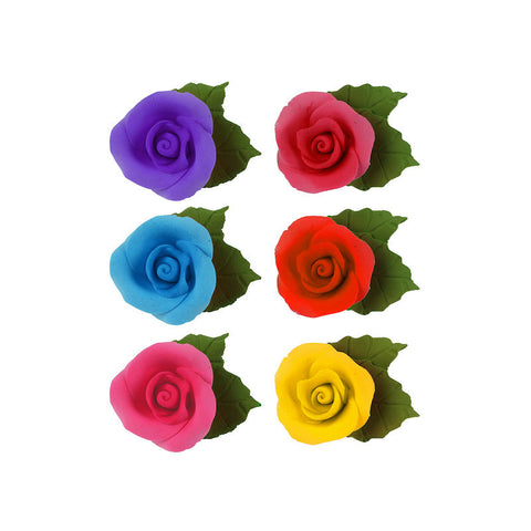 GUM PASTE FLOWER ROSEBUD MIXED COLOUR 4X4CM (#11959)