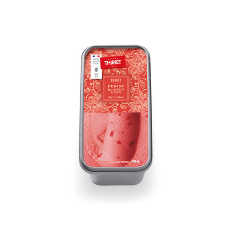 ICE CREAM TUB STRAWBERRY SORBET WITH STRAWBERRYPC 900ML (#120654)