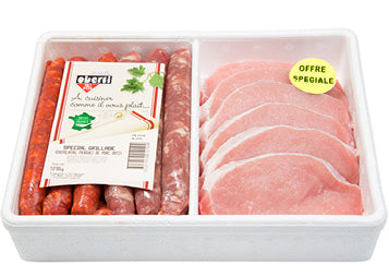 BBQ PORK SAUSAGES AND MEAT 900G (#121453)