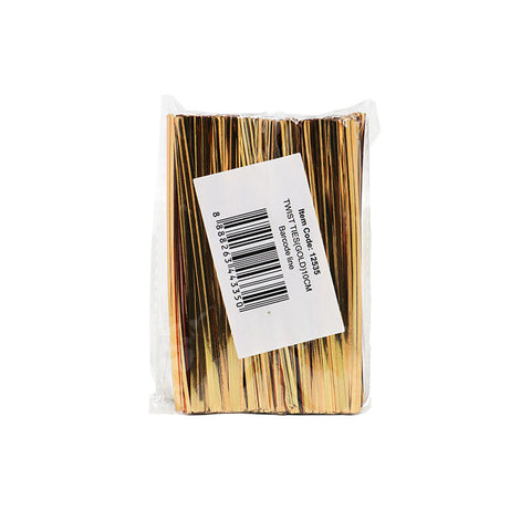GOLD TWIST TIE 10CM (#12535)