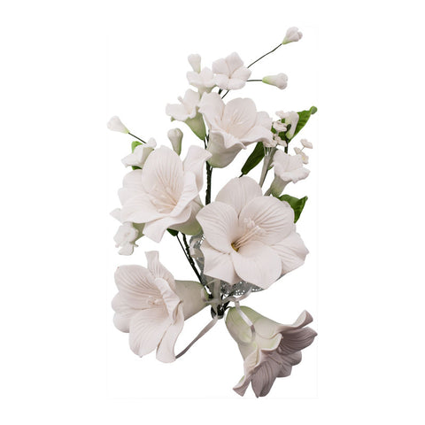 GUM PASTE FLOWER LILY WHITE (L) 16X21CM (#12569)