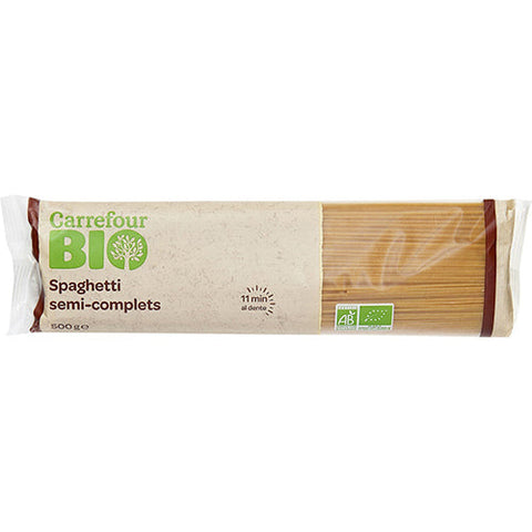 ORGANIC SEMI-WHOLE SPAGHETTI PASTA 500G (#117662)