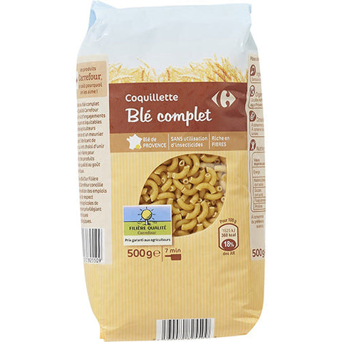 WHOLEWHEAT MACARONI PASTA 500G (#117657)