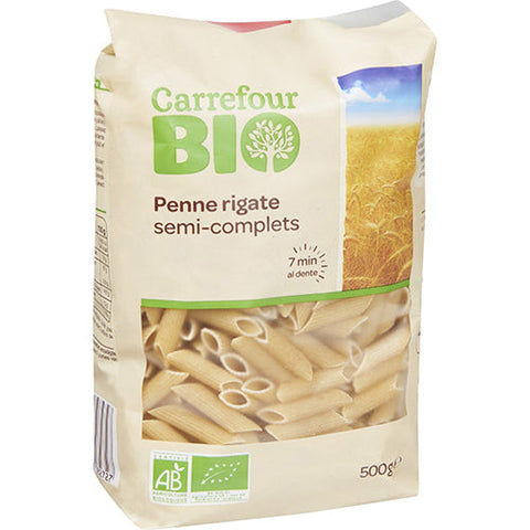 ORGANIC SEMI-WHOLE PENNE PASTA 500G (#117672)