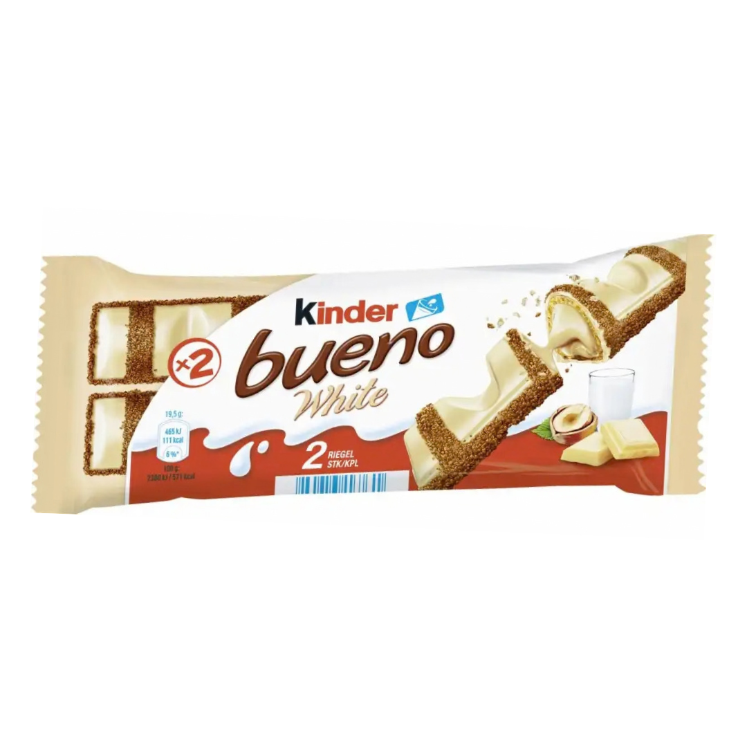 WHITE CHOCOLATE BARS KINDER BUENO 39G (
