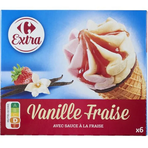 STRAWBERRY VANILLA ICE CONES 66G (#120182)