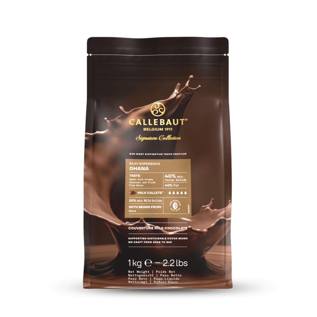 CHOC MILK SILKY GHANA 40% 1KG / CALLEBAUT CHM-L1SIGHA-E1-U68 (