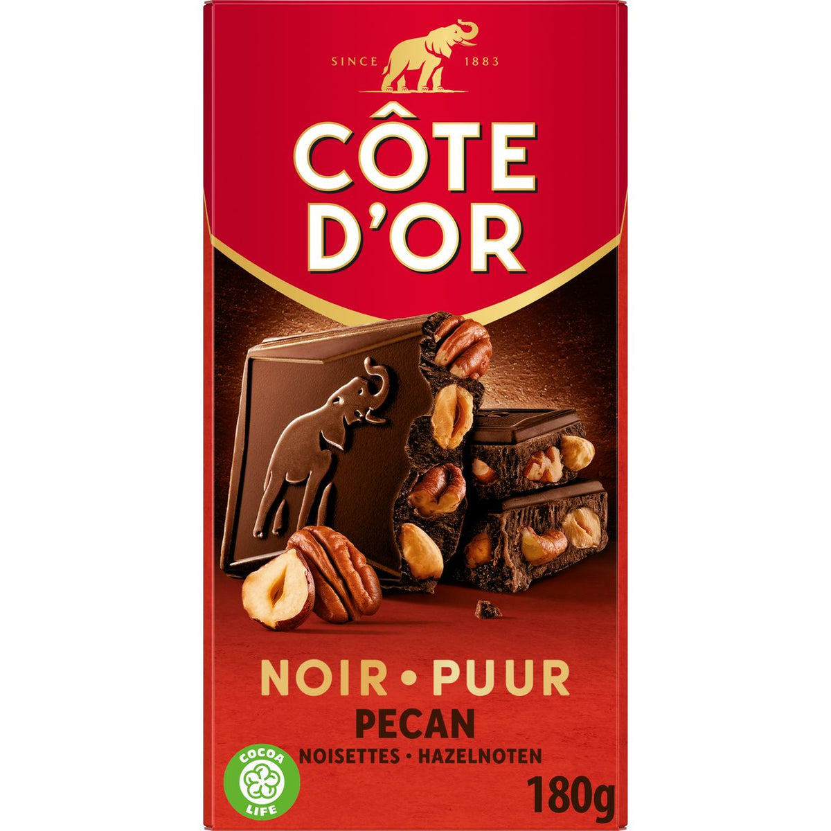MILK CHOCOLA PECAN HAZELNUT 180G (