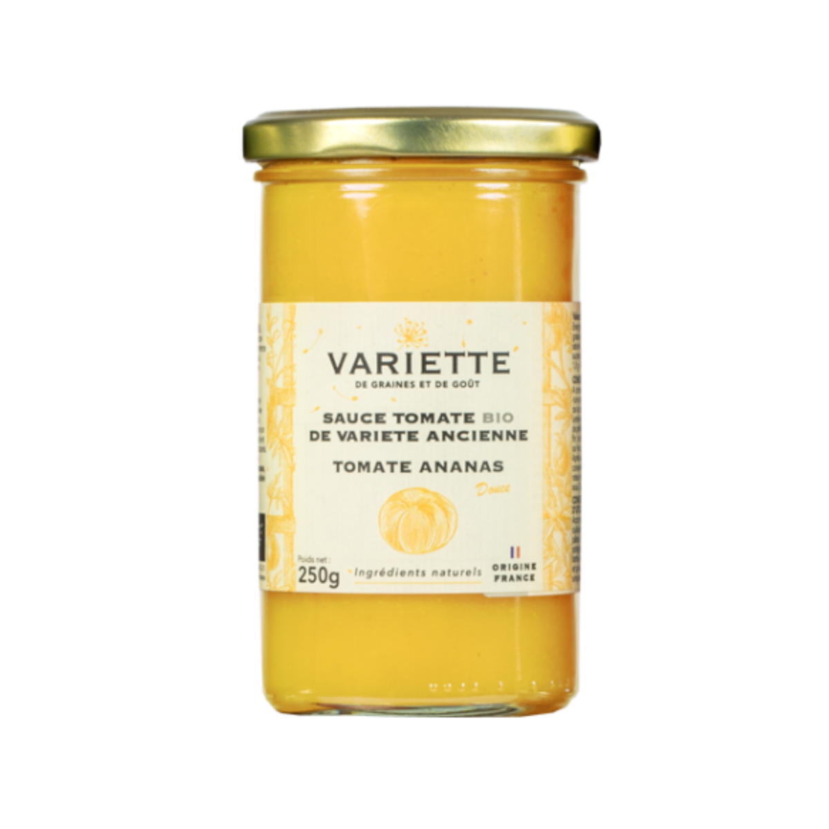 ORGANIC YELLOW PINEAPPLE TOMATO SAUCE 250G (