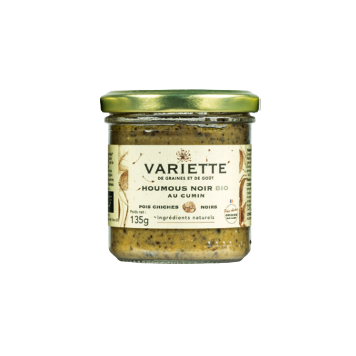 ORGANIC BLACK HUMMUS WITH CUMIN 135G (
