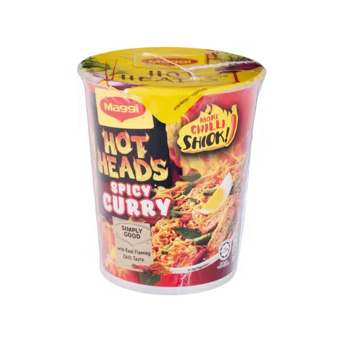 HOT HEAD SPICY CURRY CUP NOODLE 59G (#128828)