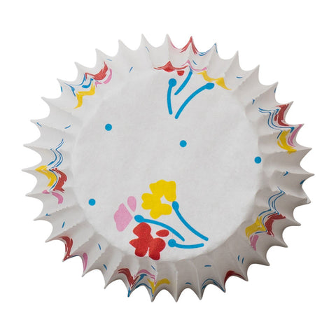 GREASEPROOF BAKING CASE 73MM FLORAL 500PCS (#1303)