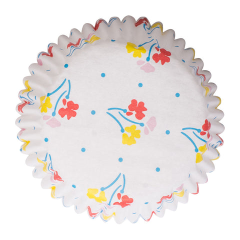 GREASEPROOF BAKING CASES 90MM FLORAL (#1306)