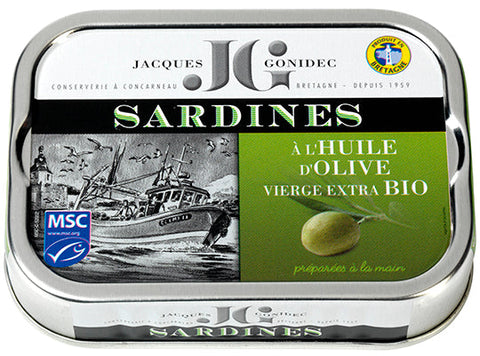 ORGANIC SARDINES IN OLIVE OIL 115G (#122546)