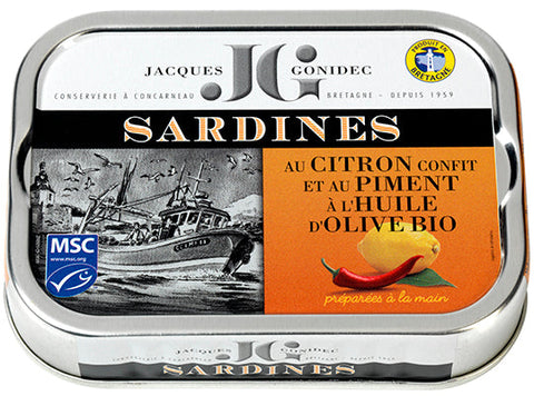 ORGANIC SARDINES LEMON CHILI 115G (#122534)